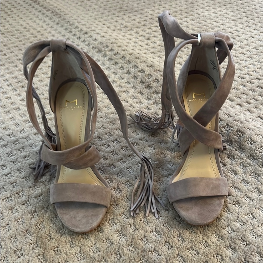 Elegant Tan Suede Women's Heels